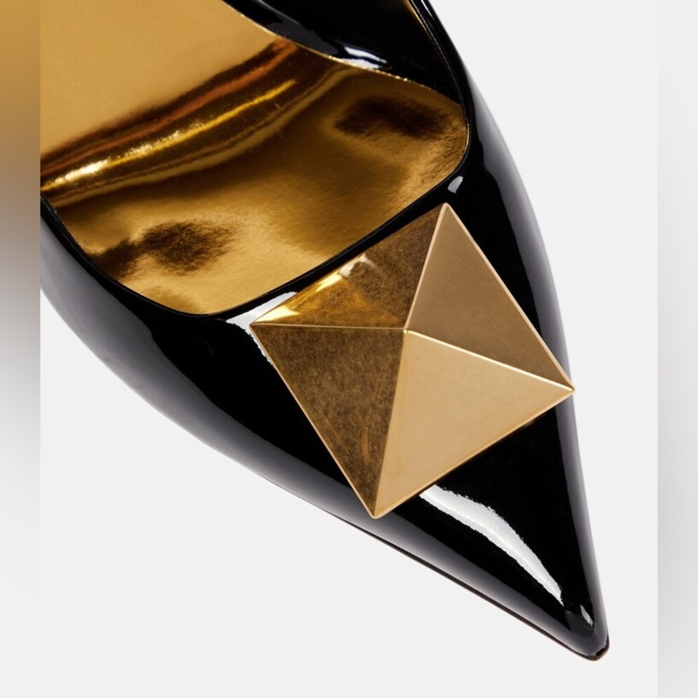 NEW Valentino Garavani One Stud Pointy-toe Patent Leather Pumps. 7.5 US/37.5 EU - Picture 5 of 13